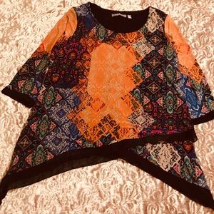 Paisley Colorful Print Top